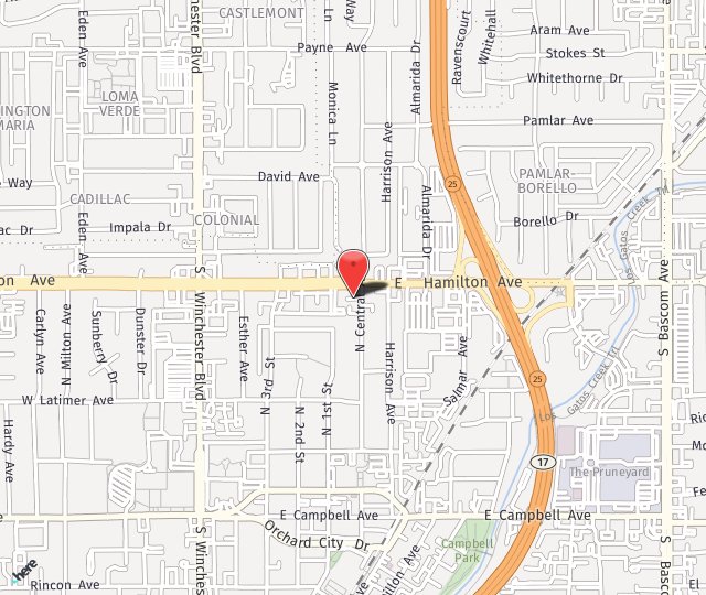 Location Map: 344 E Hamilton Ave Campbell, CA 95008